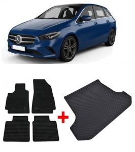 Mercedes clasa B W247 Van din 01.2019 - Prezent, Set Covorase + tavita portbagaj auto Portbagaj Superior *1 - Img 2