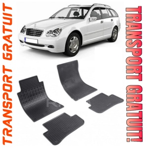 Mercedes Clasa C W203, Combi, fabricat din 2001 - 11.2007, set covorase auto dedicate, din cauciuc 100% Premium