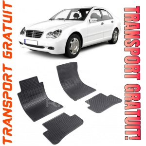 Mercedes Clasa C W203, Sedan, fabricat din 2001 - 03.2007, set covorase auto dedicate, din cauciuc 100% Premium