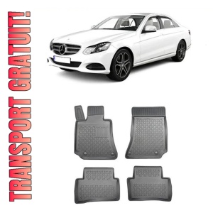 Mercedes Clasa E W212, Combi, Din 2009 - 10.2016 , Set Covorase Auto Tip Tavita Premium 3D, din cauciuc