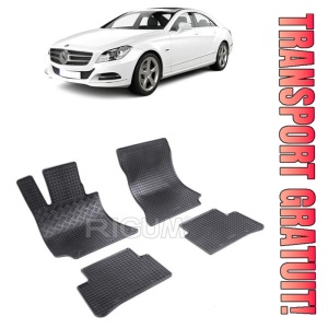 Mercedes Cls C218, Coupe, fabricat din 01.2011 - 02.2018, C218 / X218, set covorase auto dedicate, din cauciuc 100% Premium - Img 1