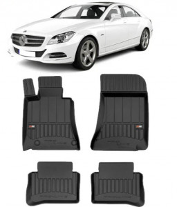 Mercedes Cls II Din 2010 - 2018, Coupe , Set Covorase Auto Tip Tavita Premium 3D, din cauciuc accesorii pentru autoturismul tau - masina v162315
