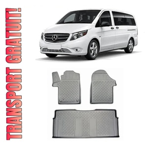 Mercedes Evito W447, Van, Din 11.2020 - Prezent , Set Covorase Auto Tip Tavita Premium 3D, din cauciuc