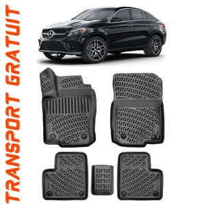 Mercedes GLE-Class 2015-2019 Set 5 covorase auto din cauciuc tip tavita premium line 3D accesorii pentru autoturismul tau - masina v242785