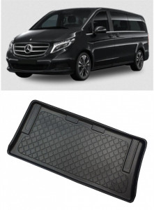 Mercedes Viano Van din 09.2003 - 05.2014, Tavita Pentru Portbagaj Lux Premium Dedicata, Ampatament Lung In Spatele Randului 3 *2 accesorii pentru autoturismul tau - masina v202804