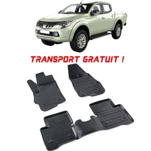 Mitsubishi L200 2015-2019 Set 4 covorase auto din cauciuc tip tavita premium line 3D - Transport Gratuit! accesorii pentru autoturismul tau - masina v48721