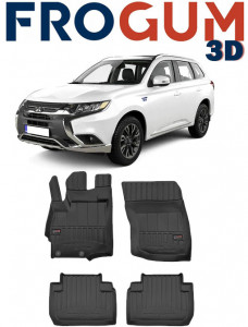 Mitsubishi Outlander III, Suv, Din 09.2012 - Prezent , Set Covorase Auto Tip Tavita Premium 3D, din cauciuc accesorii pentru autoturismul tau - masina v171500