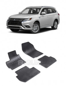 Mitsubishi Outlander III, Suv, fabricat din 09.2012 - Prezent, set covorase auto dedicate, din cauciuc 100% Premium accesorii pentru autoturismul tau - masina v160028
