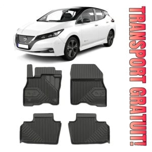Nissan Leaf II Din 01.2018 - Prezent, Hatchback , Set Covorase Auto Tip Tavita Premium 3D, din cauciuc