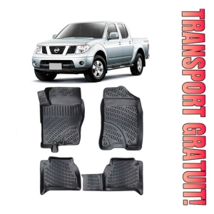 Nissan Navara 2005-2013 Set 4 covorase auto din cauciuc tip tavita premium line 3D