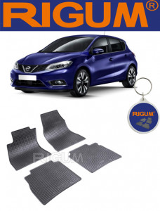 Nissan Pulsar, Hatchback, fabricat din 09.2014 - 07.2018, set covorase auto dedicate, din cauciuc 100% Premium accesorii pentru autoturismul tau - masina v160971