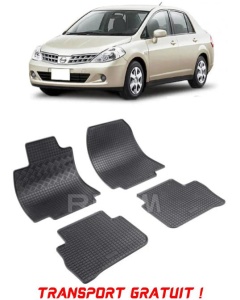 Nissan TIIda fabricat din 2007 - 12.2011, Sedan, set covorase auto dedicate, din cauciuc 100% Premium - Transport Gratuit accesorii pentru autoturismul tau - masina v38641