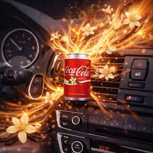 Odorizant Auto 3D Coca Cola Vanilie, Tip Doza, Clip Ventilatie, Parfum Intens și Persistent, Design Realist, Vegan Friendly - Img 4