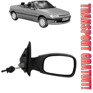Oglinda Dreapta PEUGEOT 306 Convertible (7D, N3, N5) din 1994 - 2002, Auto, Reglaj mecanic, Completa