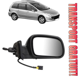 Oglinda Dreapta PEUGEOT 307 SW (3H) din 2002 - 2009, Auto, Reglaj mecanic, Completa