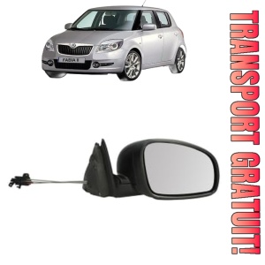 Oglinda Dreapta SKODA FABIA II (542) din 2006 - 2014, Auto, Reglaj mecanic, Completa