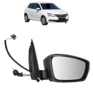 Oglinda Dreapta SKODA FABIA III Praktik (NJ5) din 2014 - 2022, Auto, Reglaj mecanic, Completa - Img 2