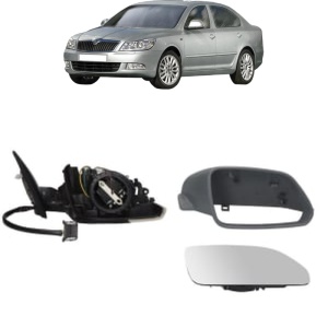 Oglinda Dreapta SKODA OCTAVIA II (1Z3) din 2004 - 2013, Auto, Reglaj electric, Completa - Img 2