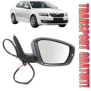 Oglinda Dreapta SKODA OCTAVIA III (5E3, NL3, NR3) din 2012 - 2020, Auto, Reglaj electric, Completa