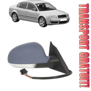 Oglinda Dreapta SKODA SUPERB I (3U4) din 2001 - 2008, Auto, Reglaj electric, Completa