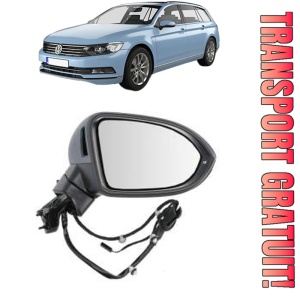 Oglinda Dreapta Volkswagen PASSAT B8 Variant (3G5, CB5) din 2014 - 2024, Auto, Reglaj electric, Completa