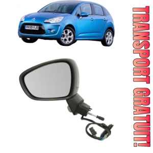 Oglinda Stanga CITROEN C3 II Hatchback Van (SC_) din 2010 - 2016, Auto, Reglaj electric, Completa