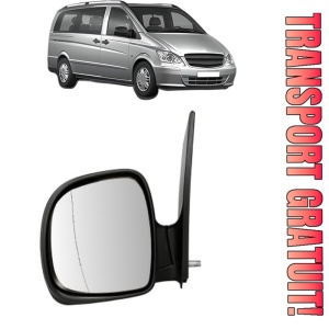 Oglinda Stanga MERCEDES-BENZ VITO Bus (W639) din 2003 - 2014, Auto, Reglaj manual, Completa