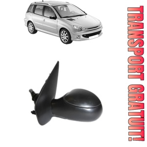 Oglinda Stanga PEUGEOT 206 SW (2E/K) din 2002 - 2008, Auto, Reglaj mecanic, Completa