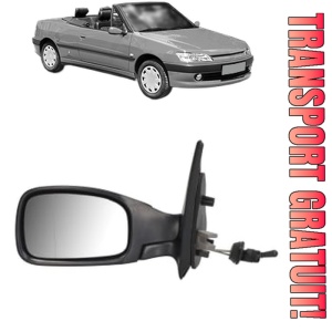 Oglinda Stanga PEUGEOT 306 Convertible (7D, N3, N5) din 1994 - 2002, Auto, Reglaj mecanic, Completa