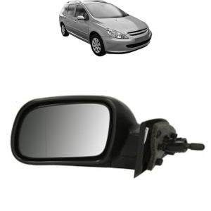 Oglinda Stanga PEUGEOT 307 SW Estate Van (3E_, 3H_) din 2003 - 2009, Auto, Reglaj mecanic, Completa - Img 2