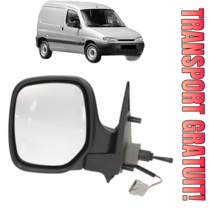 Oglinda Stanga PEUGEOT PARTNER Box Body/MPV (5_, G_) din 1996 - 2015, Auto, Reglaj mecanic, Completa