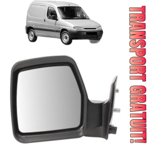 Oglinda Stanga PEUGEOT PARTNER Box Body/MPV (5_, G_) din 1996 - 2015, Auto, Reglaj manual, Completa