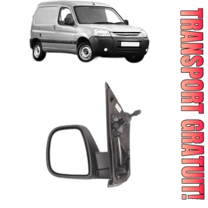 Oglinda Stanga PEUGEOT PARTNER Box Body/MPV din 2008 - 2016, Auto, Reglaj mecanic, Completa