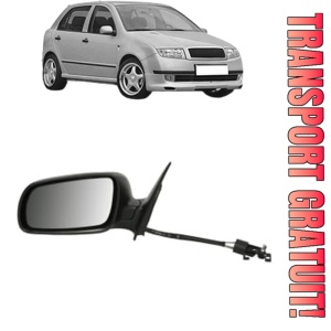 Oglinda Stanga SKODA FABIA I (6Y2) din 1999 - 2008, Auto, Reglaj mecanic, Completa