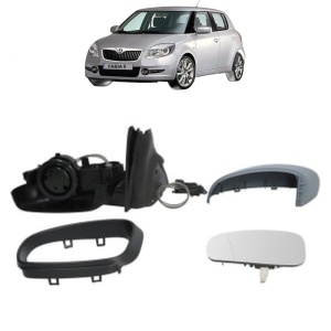 Oglinda Stanga SKODA FABIA II (542) din 2006 - 2014, Auto, Reglaj mecanic, Completa - Img 2