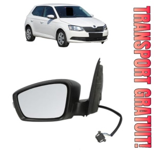 Oglinda Stanga SKODA FABIA III Praktik (NJ5) din 2014 - 2022, Auto, Reglaj electric, Completa
