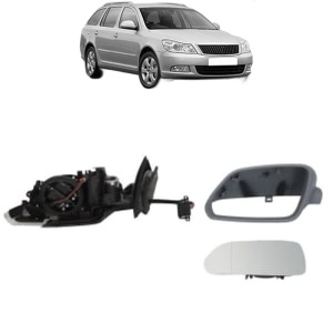 Oglinda Stanga SKODA OCTAVIA II Combi (1Z5) din 2004 - 2013, Auto, Reglaj electric, Completa - Img 2