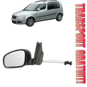 Oglinda Stanga SKODA ROOMSTER Praktik (5J) din 2007 - 2015, Auto, Reglaj mecanic, Completa