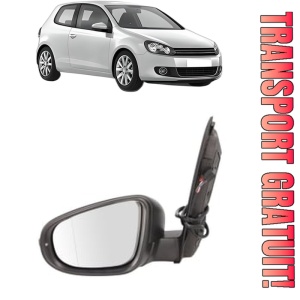 Oglinda Stanga Volkswagen GOLF VI (5K1) din 2008 - 2013, Auto, Reglaj electric, Completa