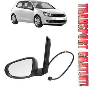 Oglinda Stanga Volkswagen GOLF VI (5K1) din 2008 - 2013, Auto, Reglaj electric, Completa