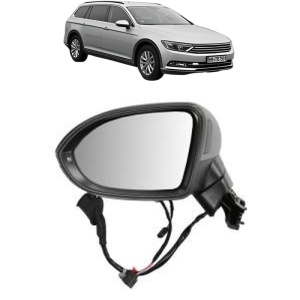 Oglinda Stanga Volkswagen PASSAT ALLTRACK B8 Variant (3G5, CB5) din 2015 - 2024, Auto, Reglaj electric, Completa - Img 2