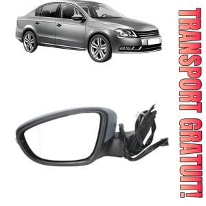 Oglinda Stanga Volkswagen PASSAT B7 (362) din 2010 - 2014, Auto, Reglaj electric, Completa