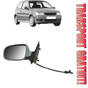 Oglinda Stanga Volkswagen POLO (6N2) din 1999 - 2001, Auto, Reglaj mecanic, Completa