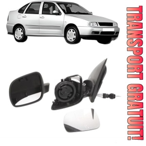 Oglinda Stanga Volkswagen POLO III CLASSIC (6V2) din 1995 - 2002, Auto, Reglaj mecanic, Completa