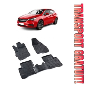 Opel Astra K 2015-2021 Set 4 covorase auto din cauciuc tip tavita premium line 3D - Transport Gratuit!