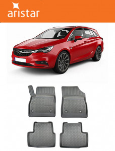 Opel Astra K, Combi, Din 04.2016 - Prezent , Set Covorase Auto Tip Tavita Premium 3D, din cauciuc accesorii pentru autoturismul tau - masina v175281