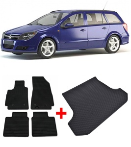 Opel Astra Set Covorase + tavita portbagaj auto Opel Astra H fabricatie 2004 - 12.2014, caroserie combi - Img 2