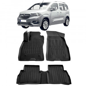 Opel Combo D (2011-2018) Cu 5 Locuri Set covorase auto cauciuc G.Modern Line 3D