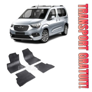 Opel Combo D, Van, fabricat din 2012 - 12.2017, 5 Locuri, set covorase auto dedicate, din cauciuc 100% Premium