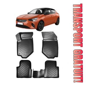 Opel Corsa F 2019-2025 Set 4 covorase auto din cauciuc tip tavita premium line 3D